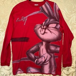 Lot29 Looney Tunes Bugs Bunny Red Long Sleeve Shirt